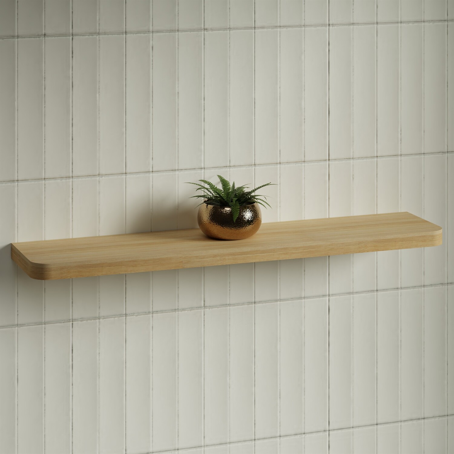 Splice Curved Bathroom Shelf
