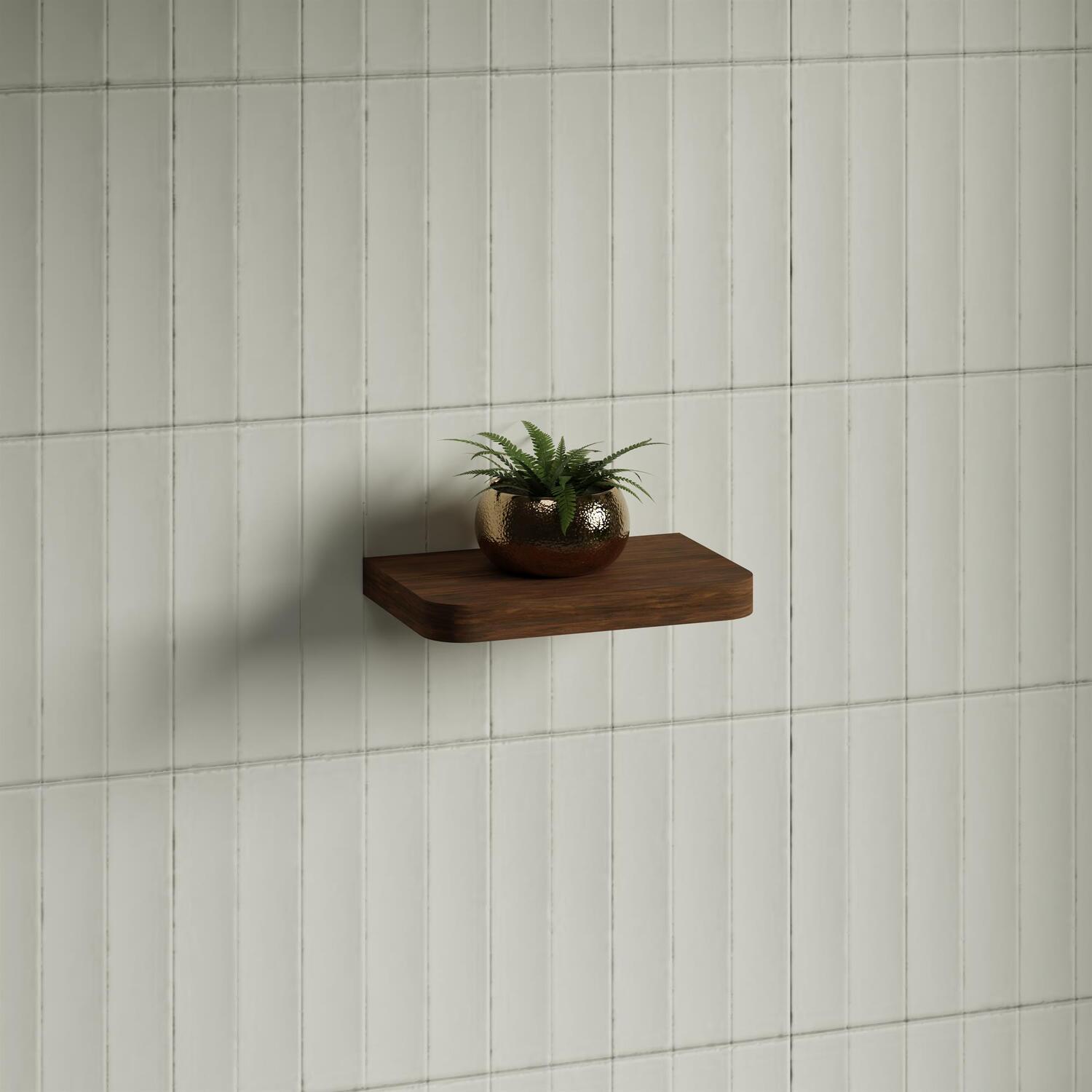Splice Curved Bathroom Shelf