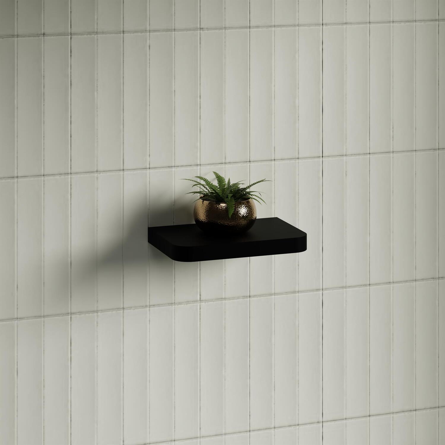 Splice Curved Bathroom Shelf