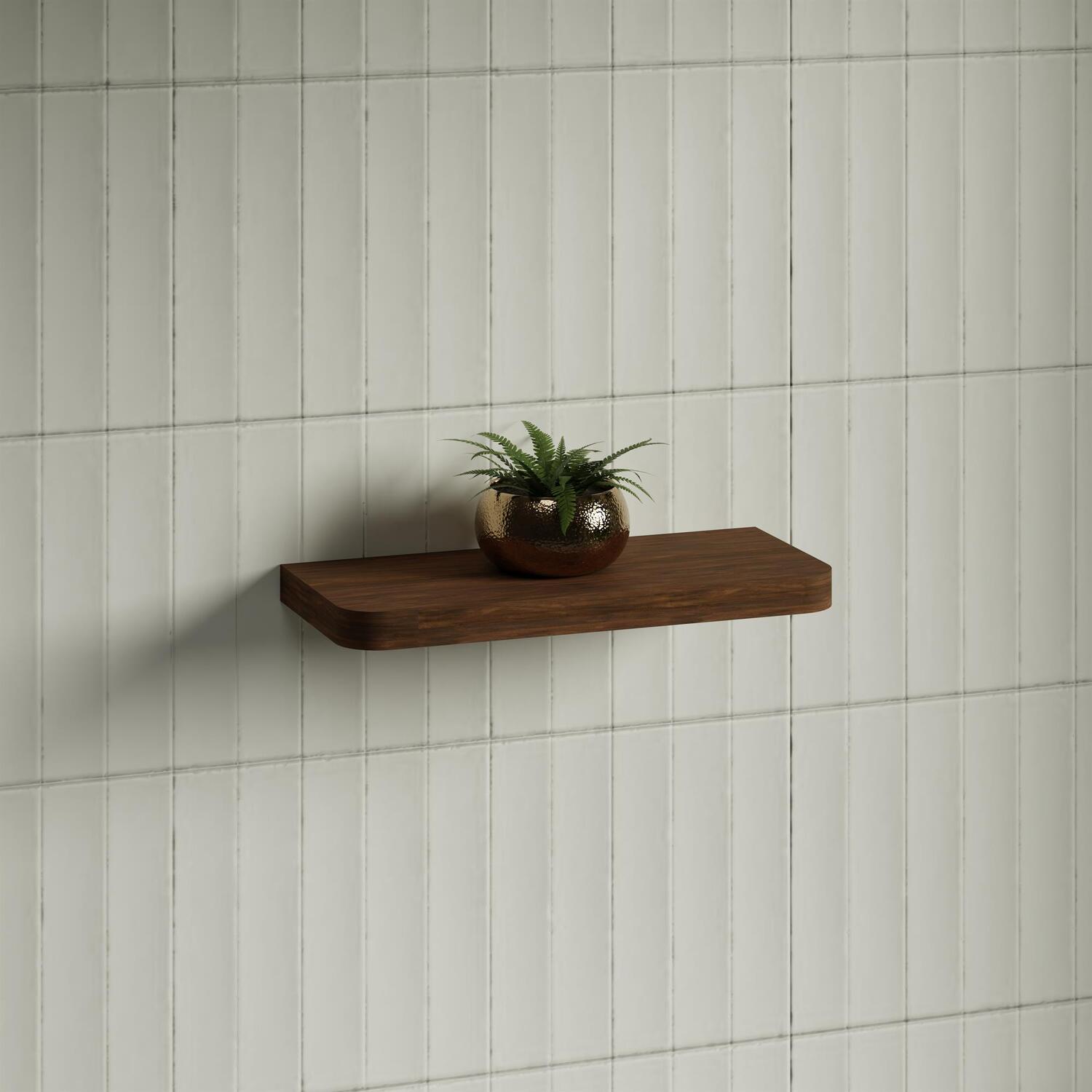 Splice Curved Bathroom Shelf
