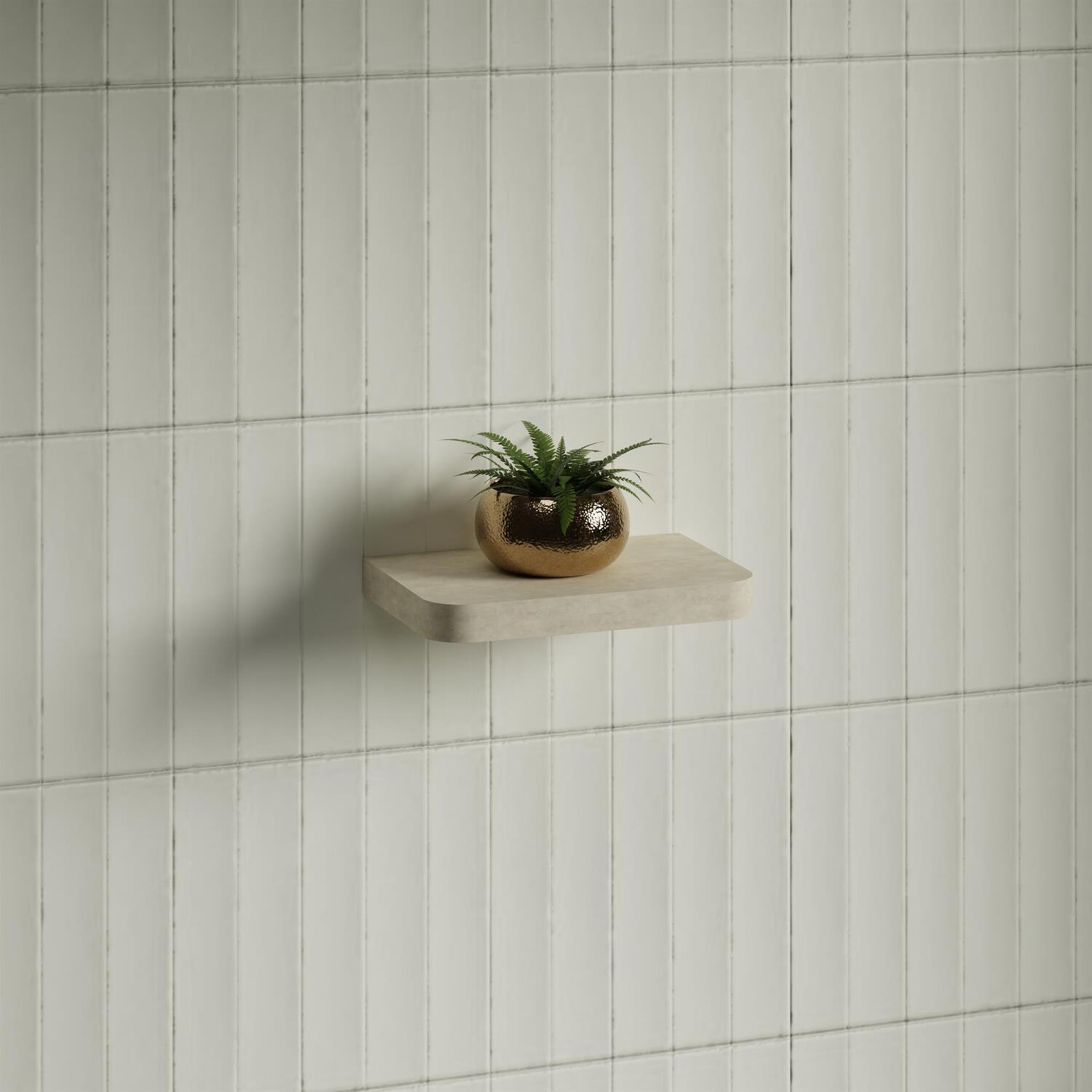 Splice Curved Bathroom Shelf
