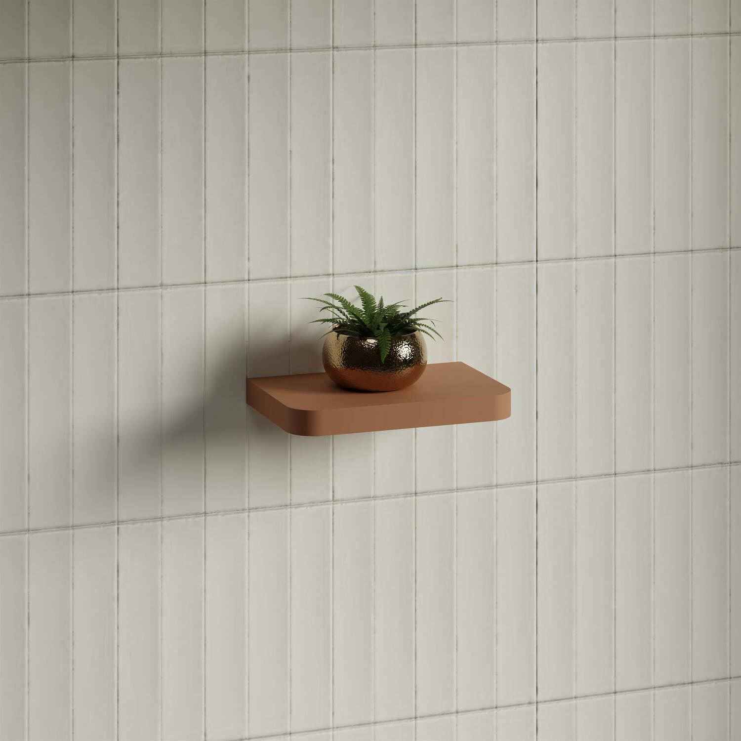 Splice Curved Bathroom Shelf