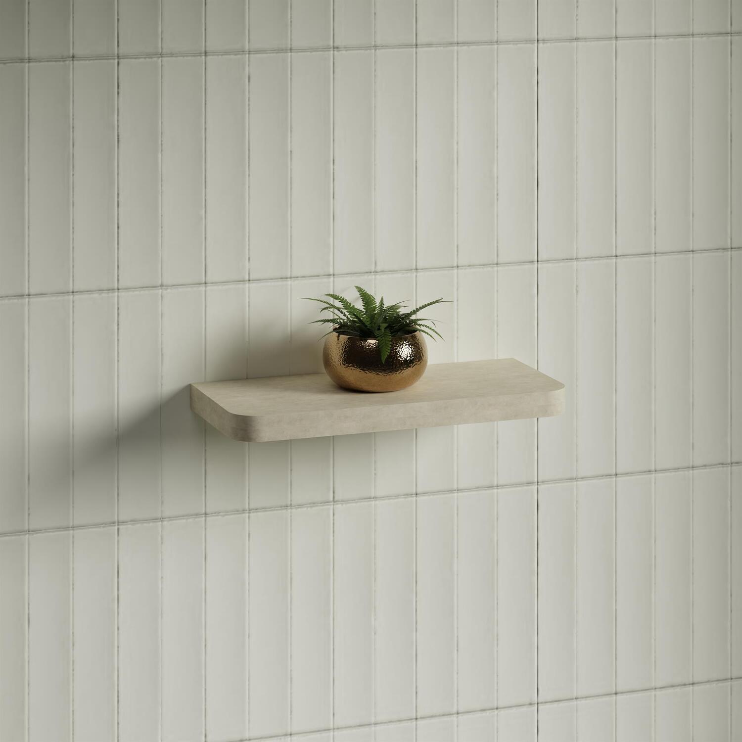 Splice Curved Bathroom Shelf