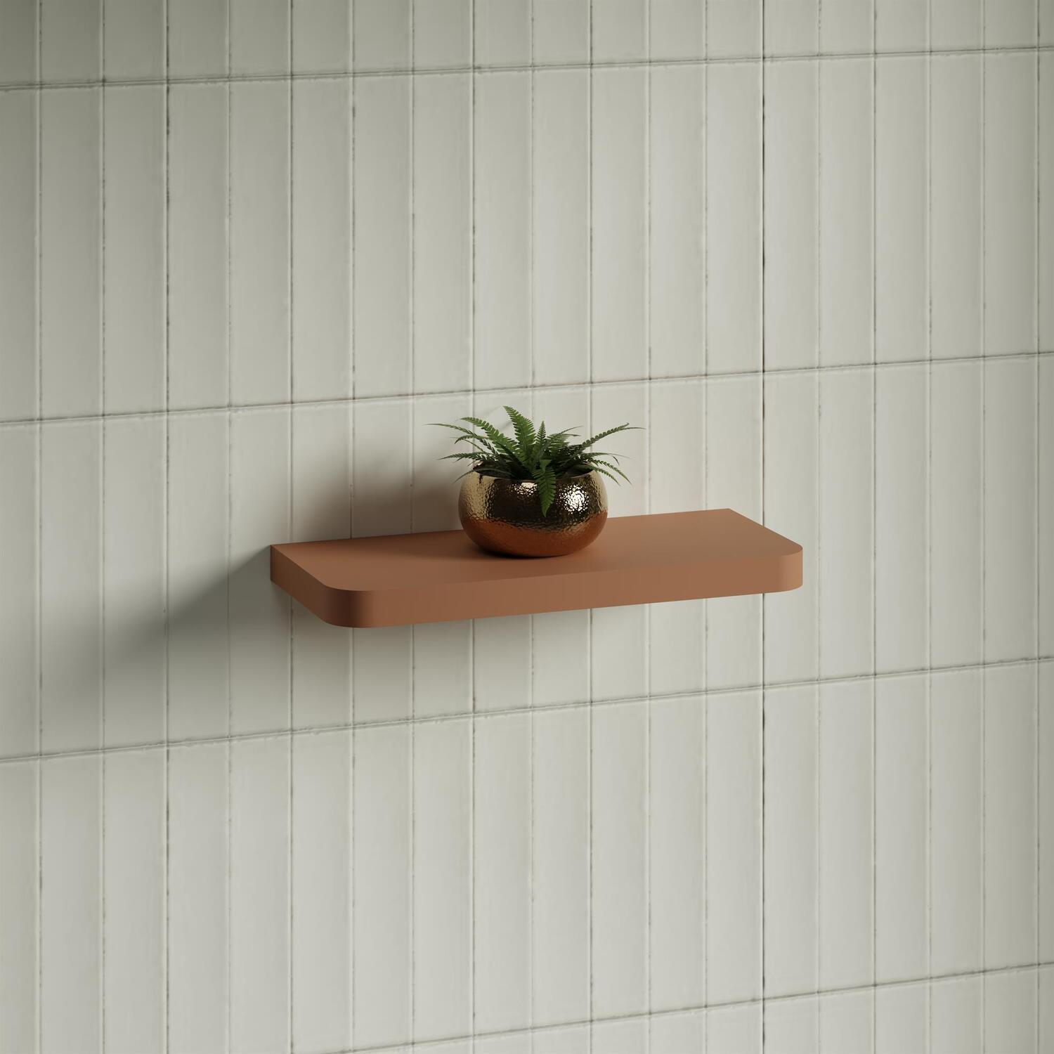 Splice Curved Bathroom Shelf