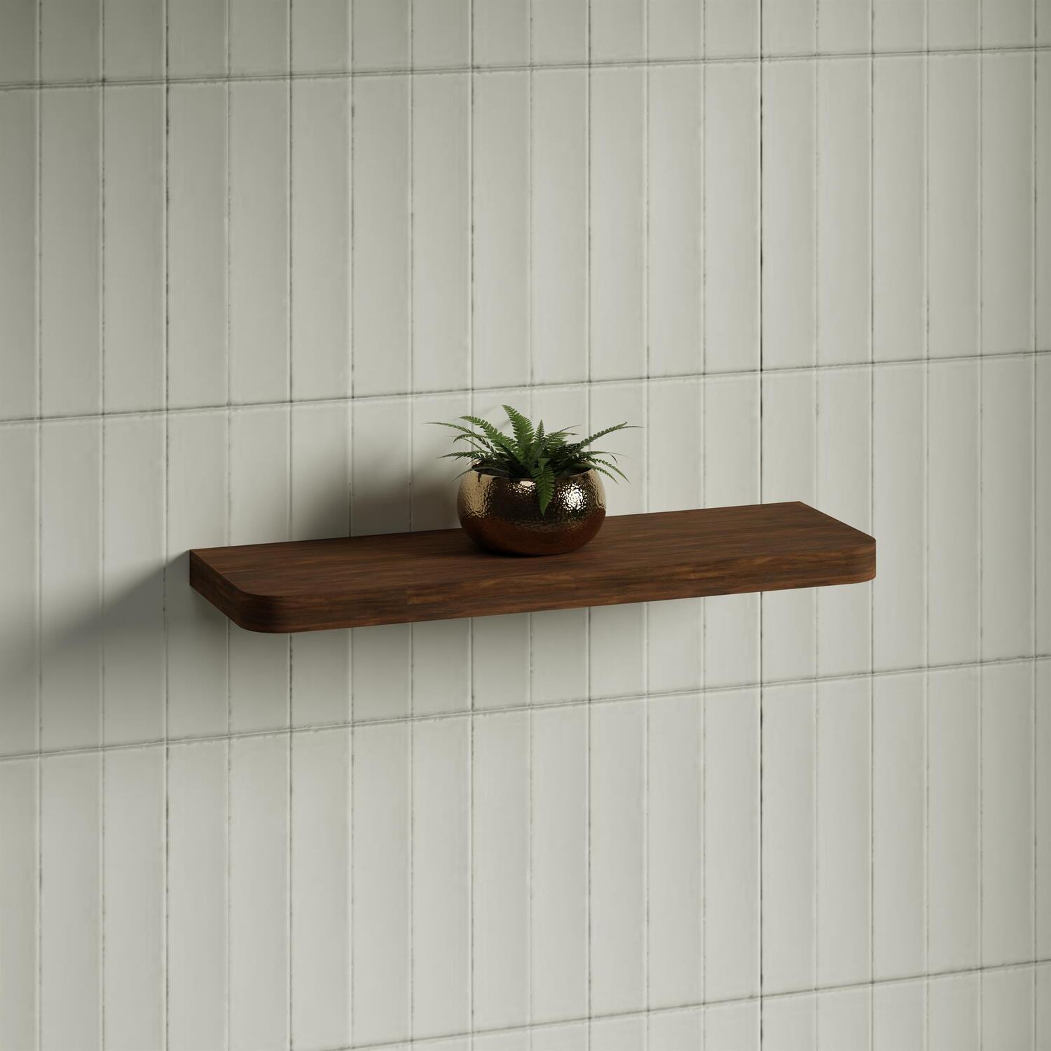 Splice Curved Bathroom Shelf