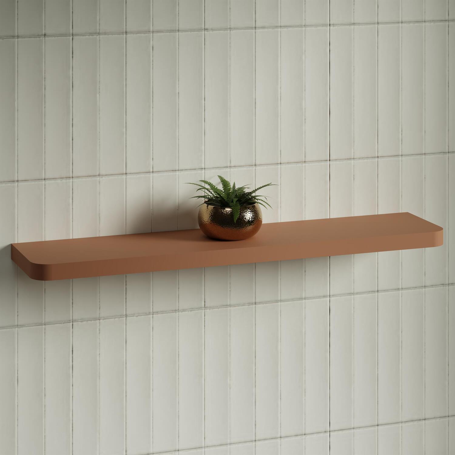 Splice Curved Bathroom Shelf