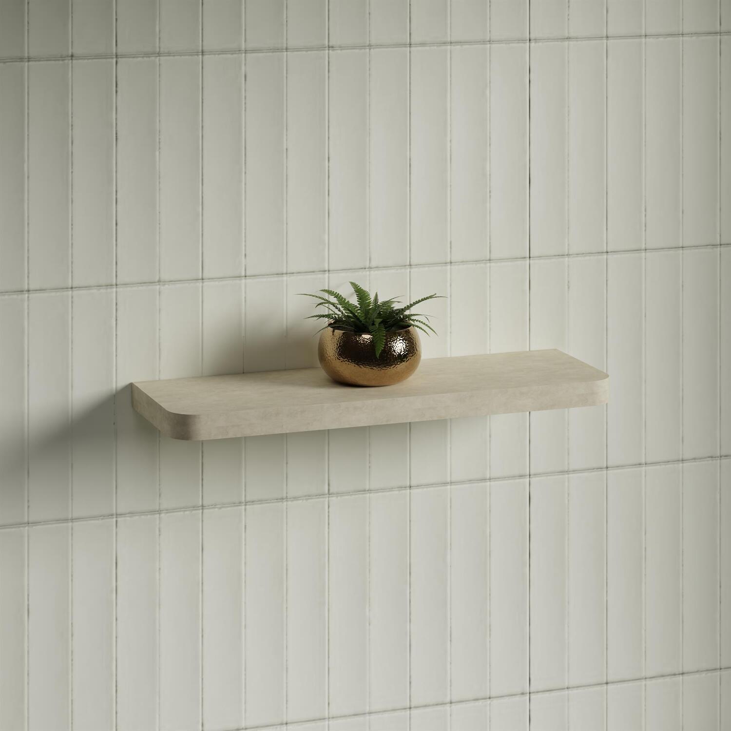 Splice Curved Bathroom Shelf
