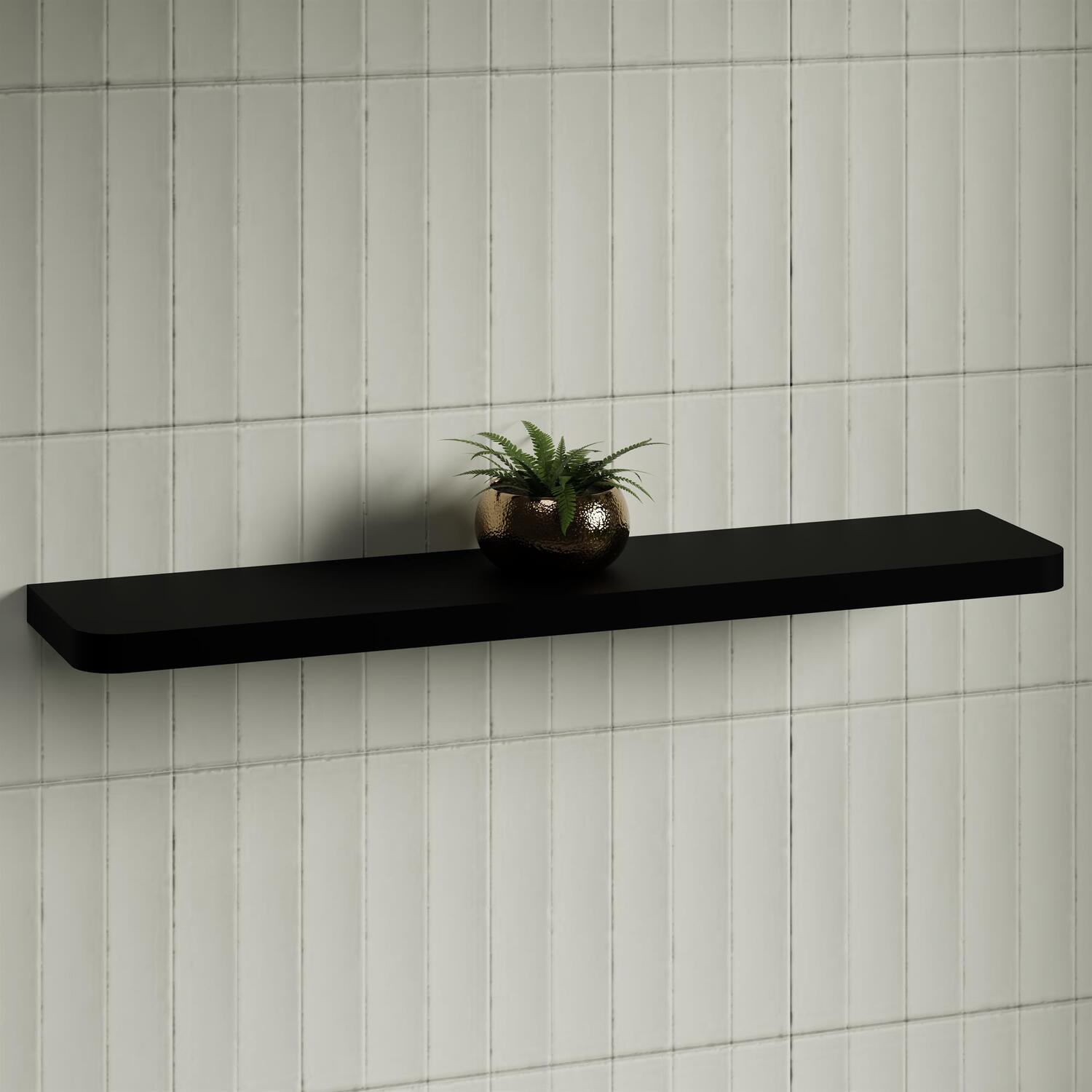 Splice Curved Bathroom Shelf