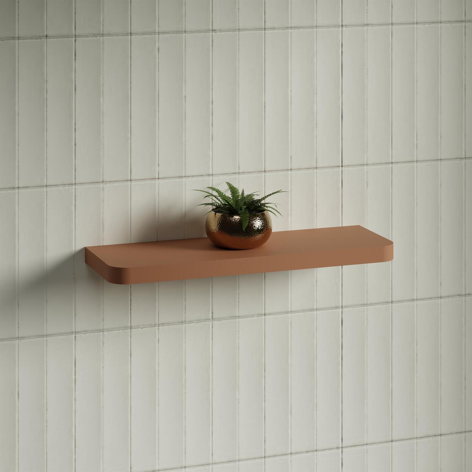 Splice Curved Bathroom Shelf