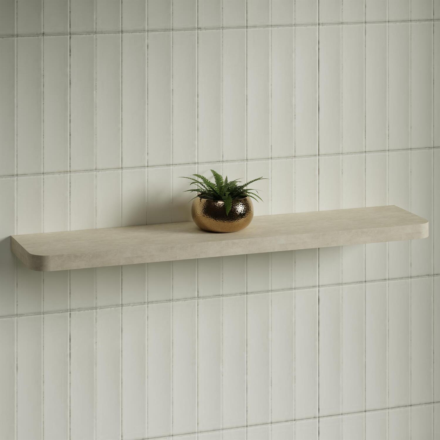 Splice Curved Bathroom Shelf