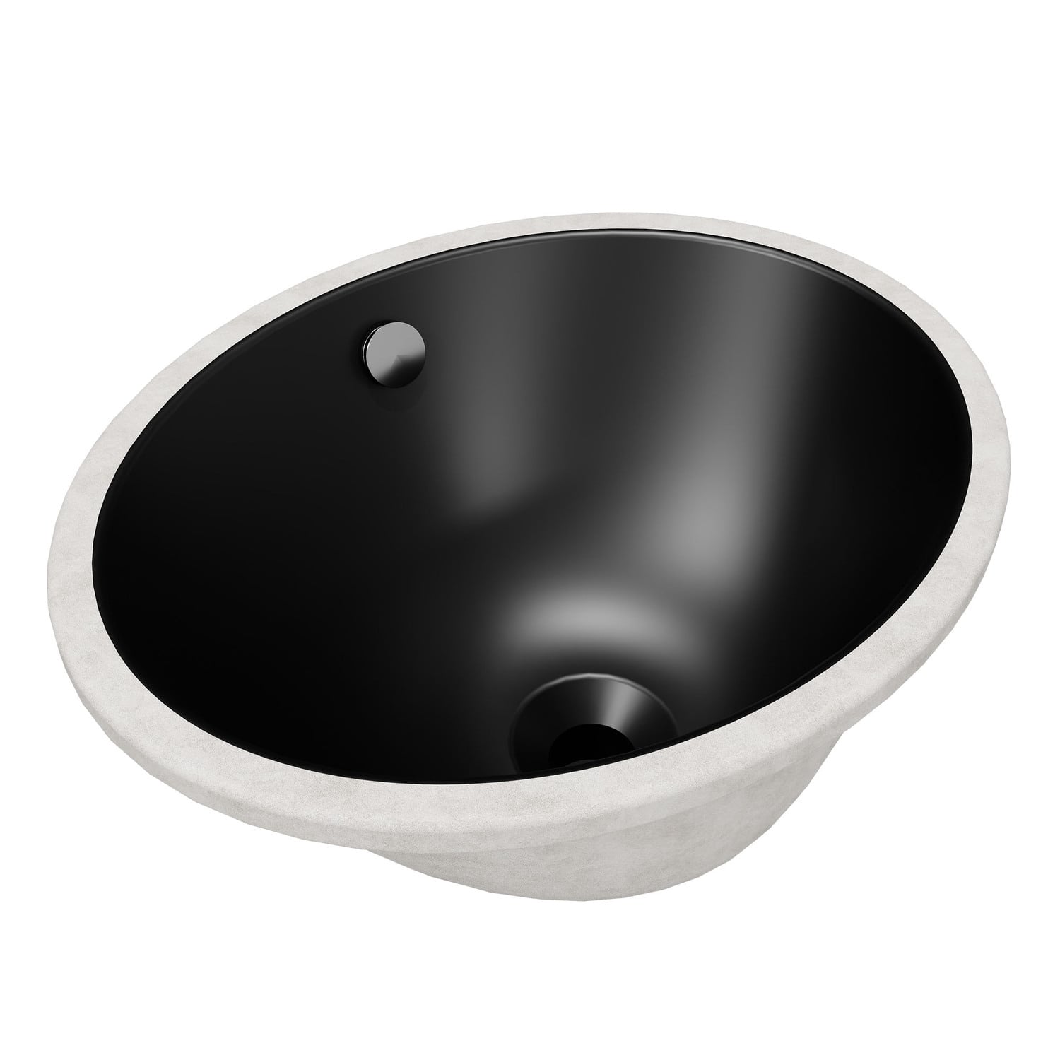420mm Oval Ceramic Undermount Basin with Overflow