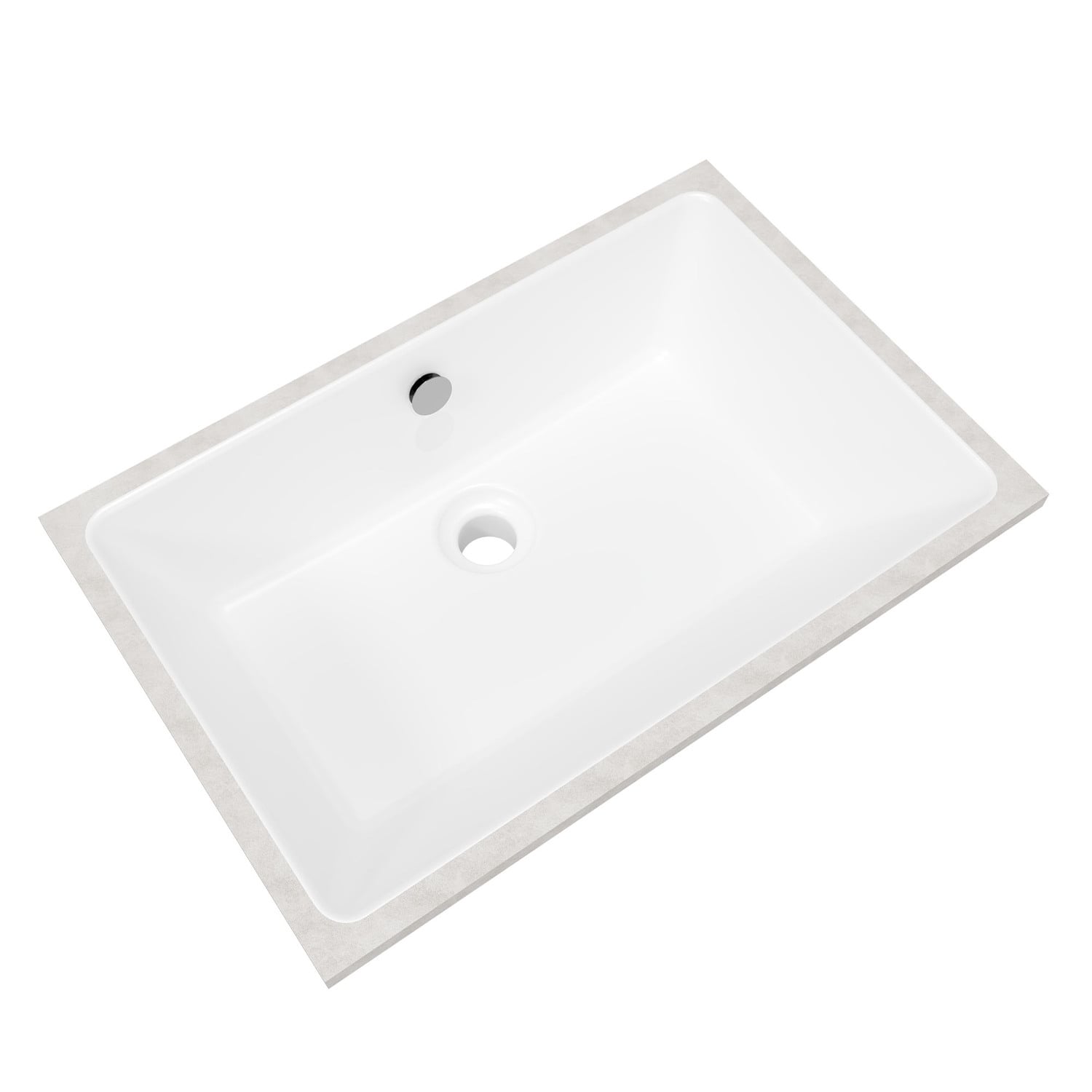 530mm Rectangular Ceramic Undermount Basin with Overflow