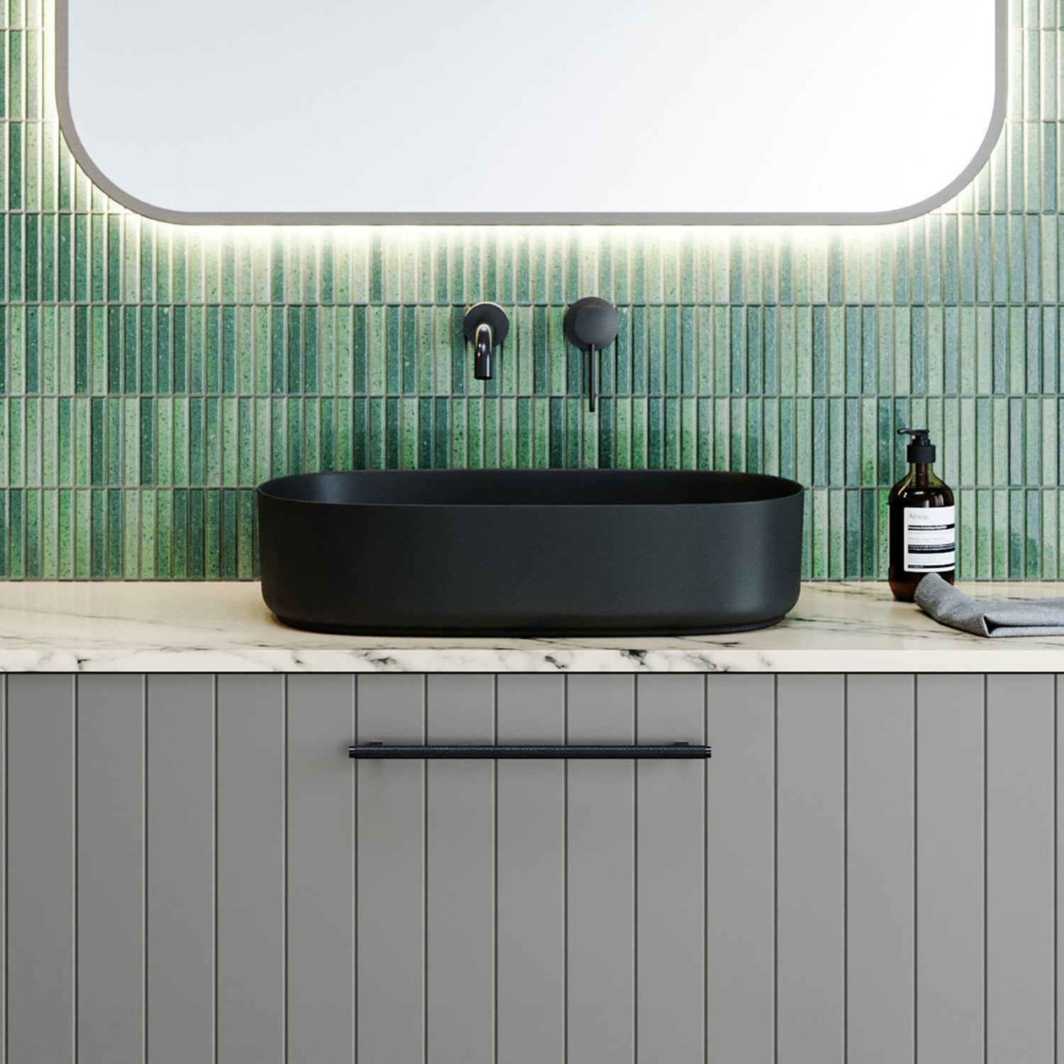 Myrtle 550mm Oval Ceramic Above Counter Basin