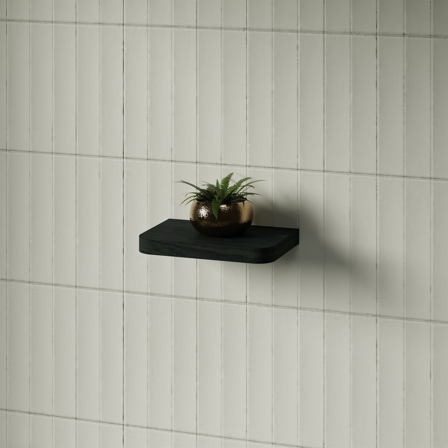 Splice Curved Bathroom Shelf