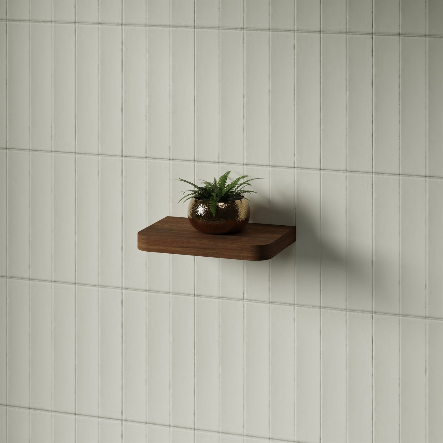 Splice Curved Bathroom Shelf