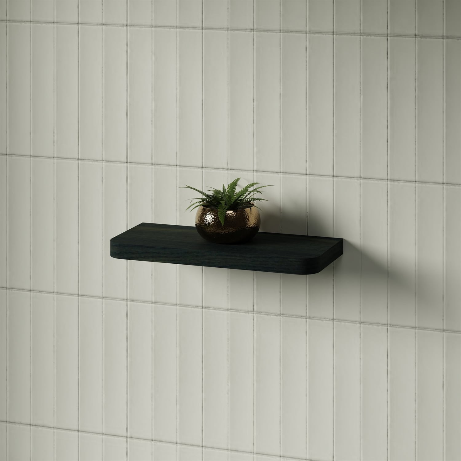 Splice Curved Bathroom Shelf
