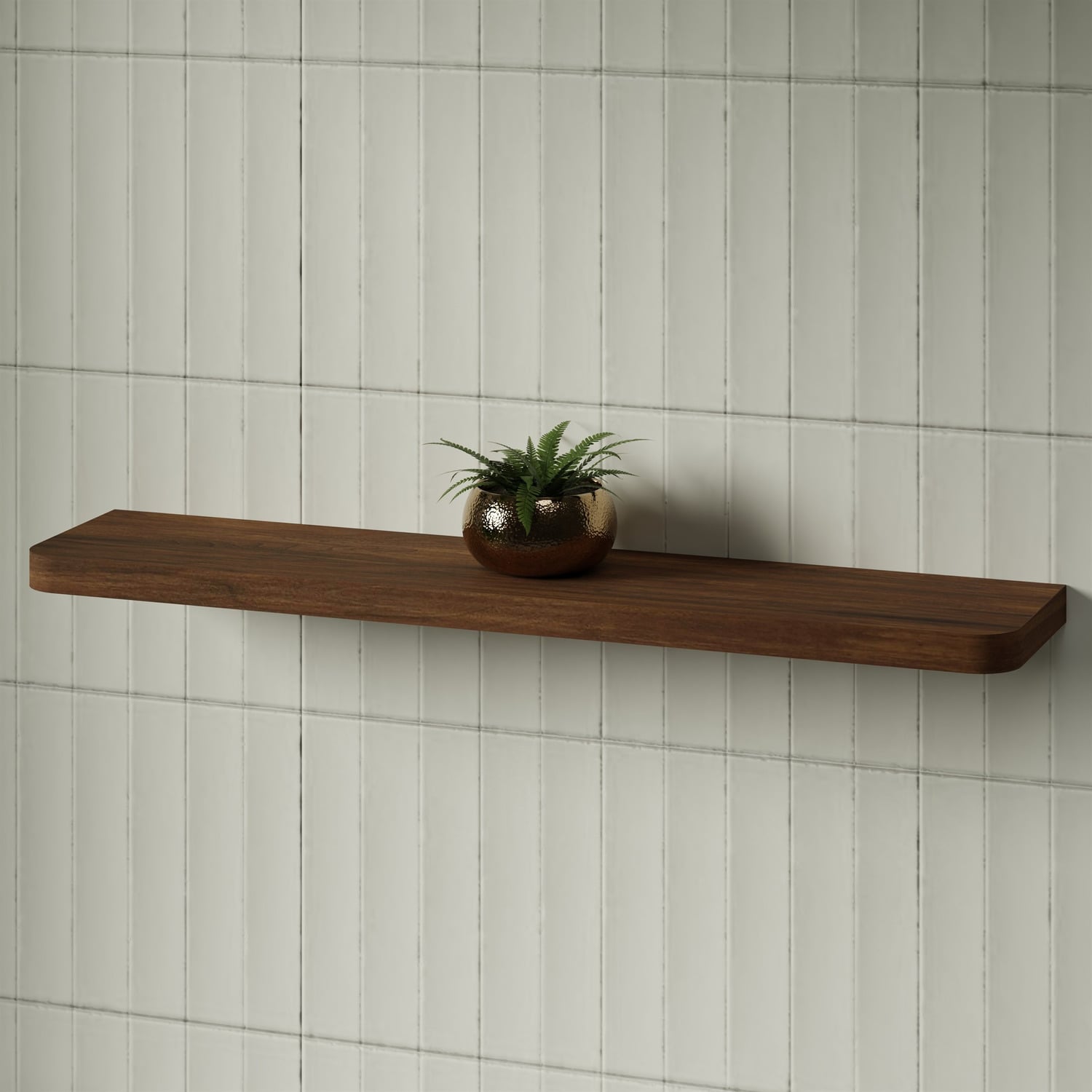 Splice Curved Bathroom Shelf