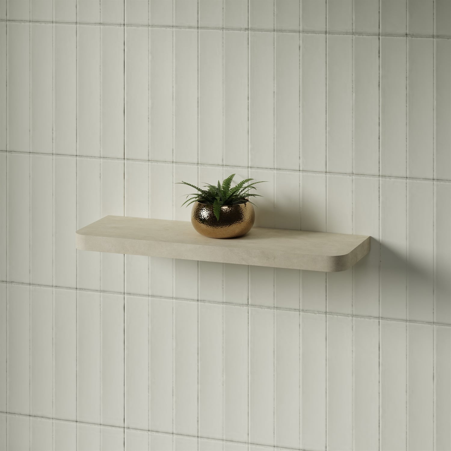 Splice Curved Bathroom Shelf