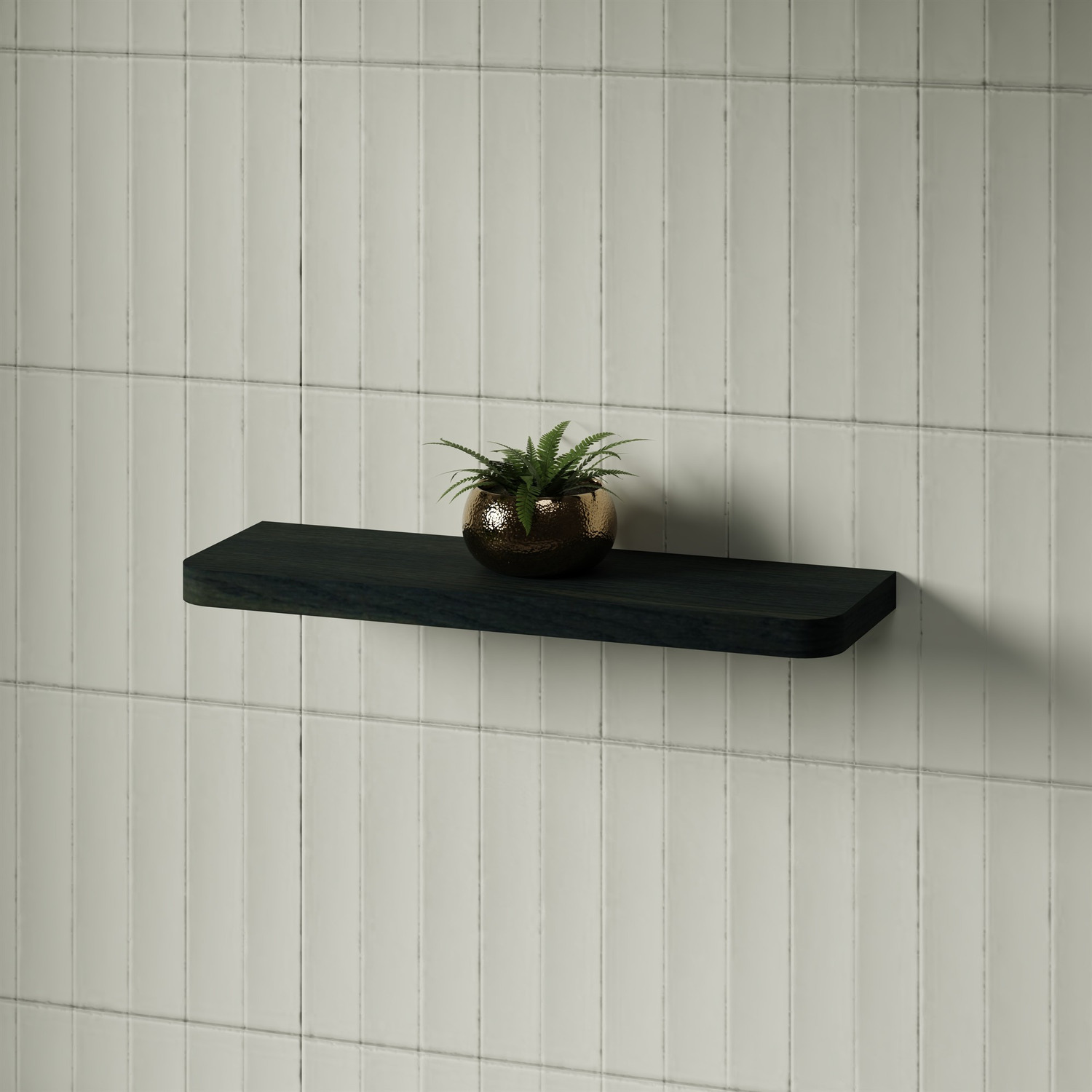Splice Curved Bathroom Shelf