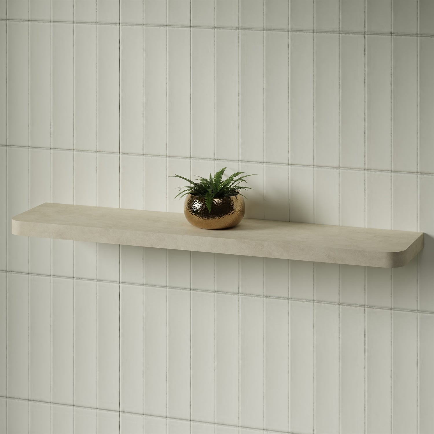 Splice Curved Bathroom Shelf