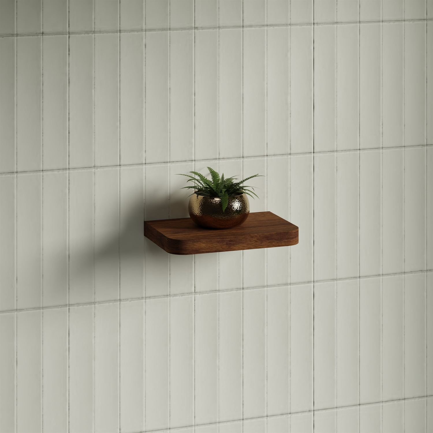 Splice Curved Bathroom Shelf
