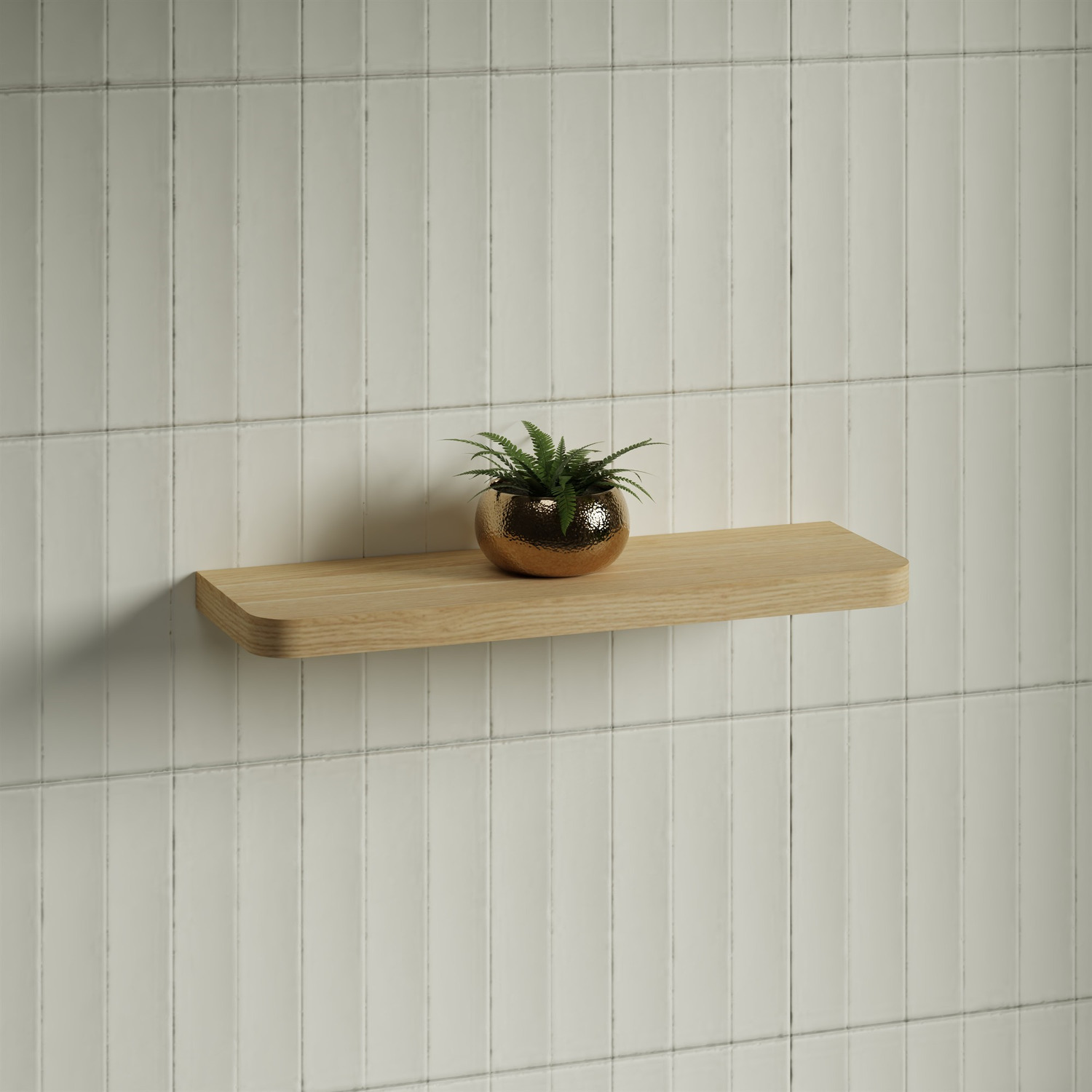 Splice Curved Bathroom Shelf