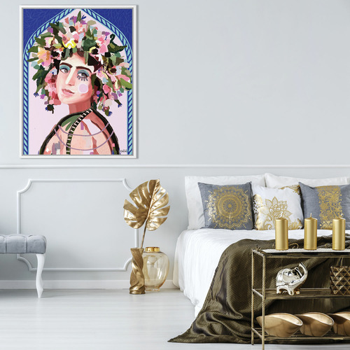 Art Prints Unique Blue Lady Printed Wall Art | Temple & Webster