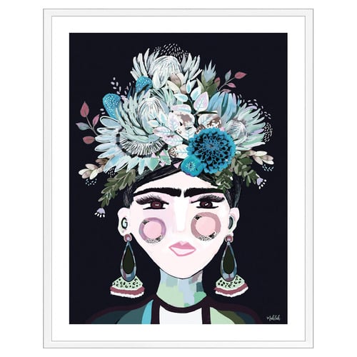 Aqua Frida Printed Wall Art