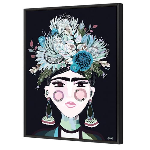 Aqua Frida Printed Wall Art