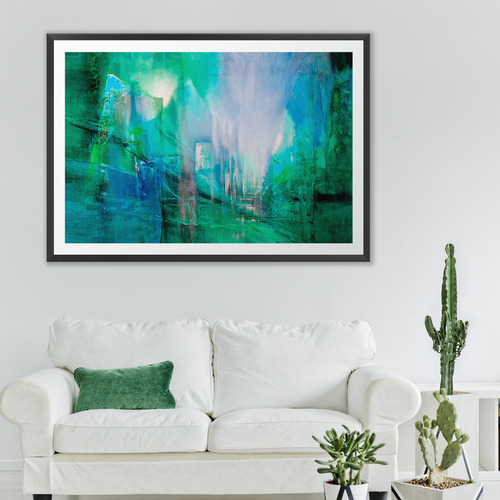 Keep up the Pace Green Printed Wall Art
