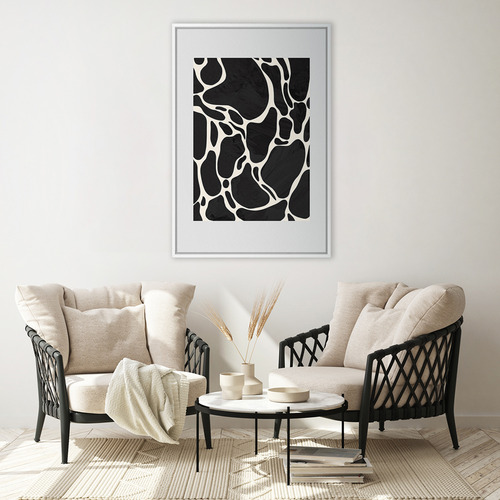 Grey Giraffe Printed Wall Art