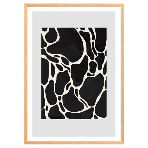 Grey Giraffe Printed Wall Art