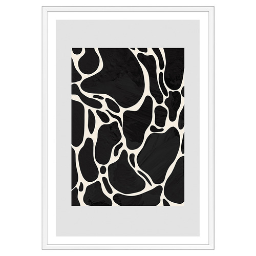 Grey Giraffe Printed Wall Art
