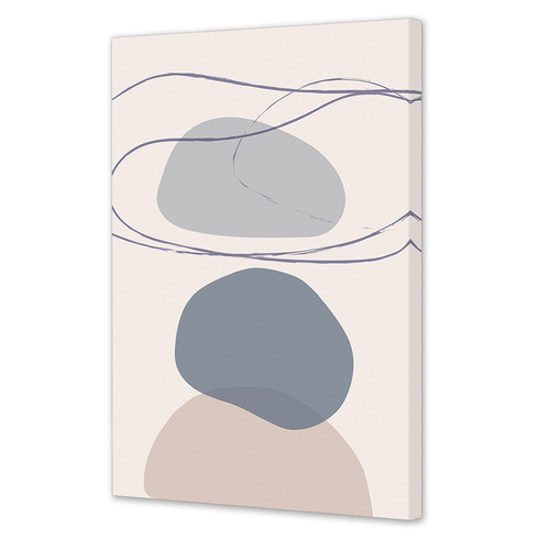 Blue New Shapes IV Printed Wall Art