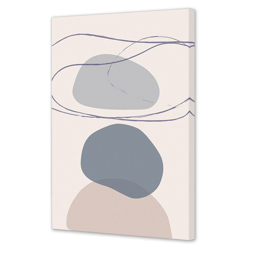 Blue New Shapes IV Printed Wall Art