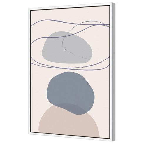 Blue New Shapes IV Printed Wall Art