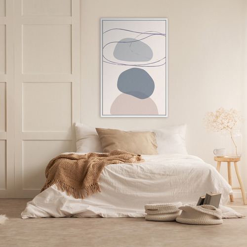 Blue New Shapes IV Printed Wall Art