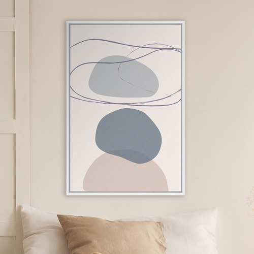 Blue New Shapes IV Printed Wall Art