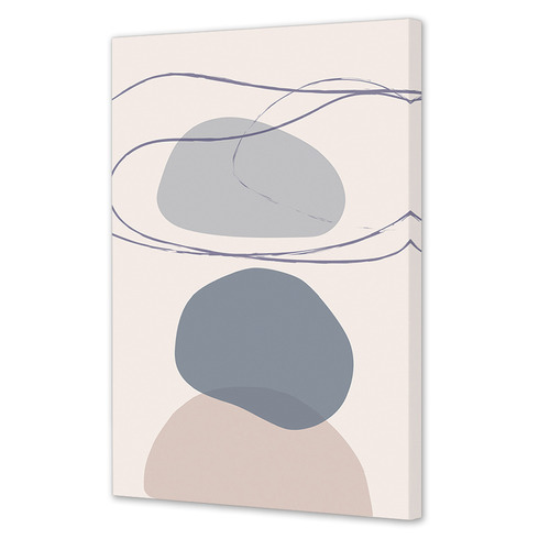 Blue New Shapes IV Printed Wall Art