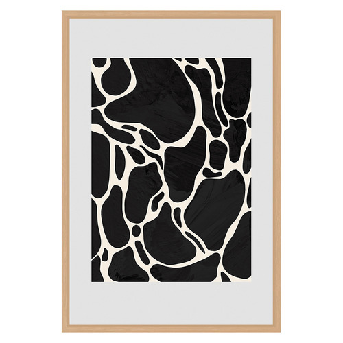 Grey Giraffe Printed Wall Art
