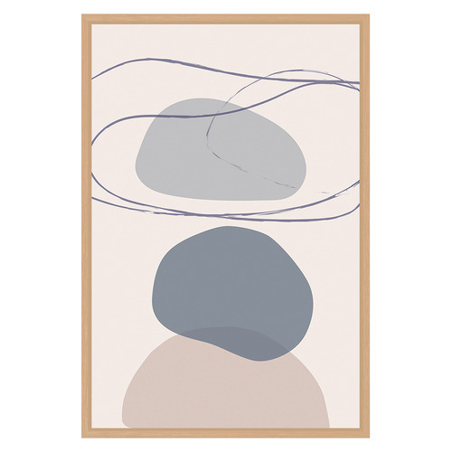 Blue New Shapes IV Printed Wall Art