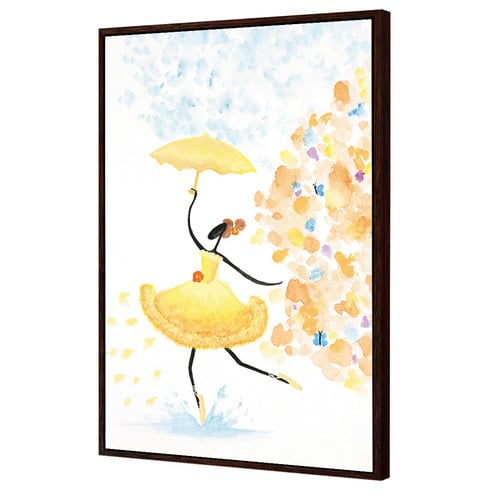 Yellow Singing in the Rain Printed Wall Art