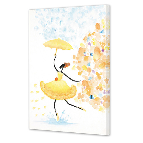 Yellow Singing in the Rain Printed Wall Art
