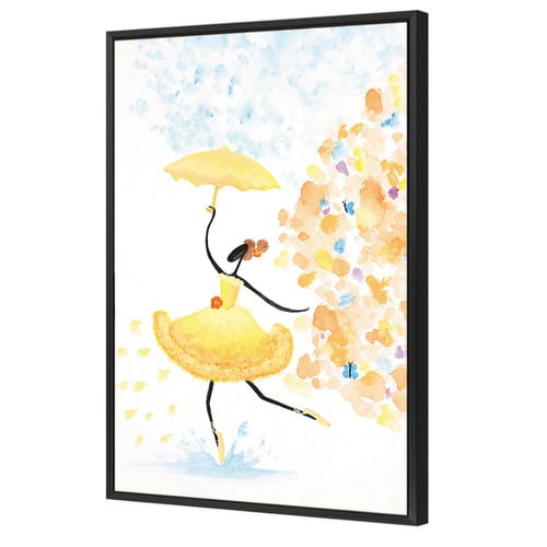 Yellow Singing in the Rain Printed Wall Art