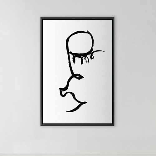 Black Half Face Printed Wall Art | Temple & Webster