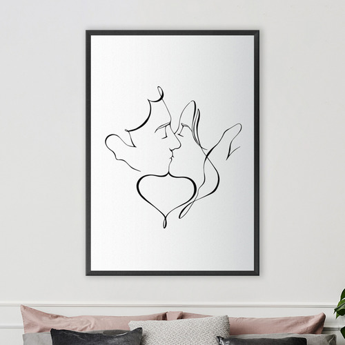 The Kiss Printed Wall Art