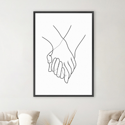 Holding Hands Printed Wall Art