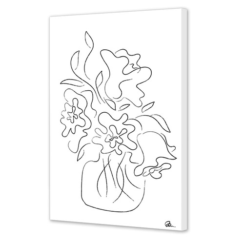 White Flower Bouquet Printed Wall Art