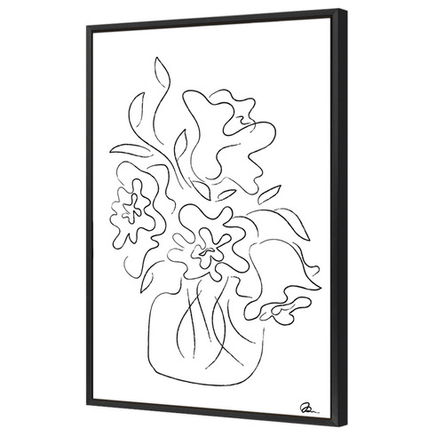 White Flower Bouquet Printed Wall Art