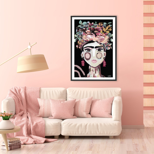 Black Australiana Frida Printed Wall Art